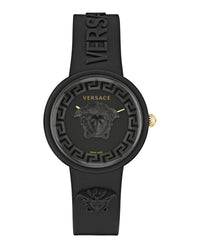 Versace Womens Black 39mm Strap Fashion Watch