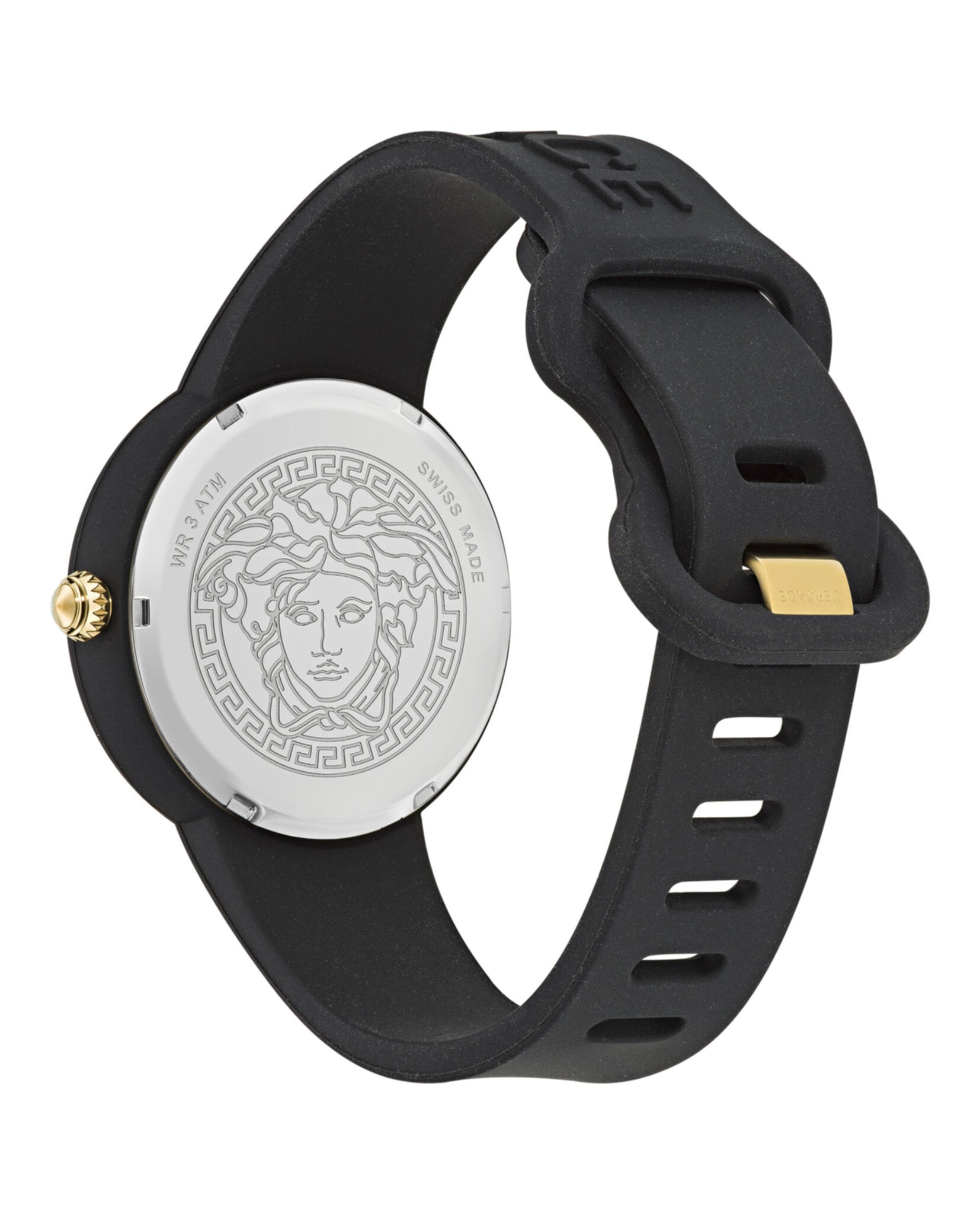 Versace Womens Black 39mm Strap Fashion Watch