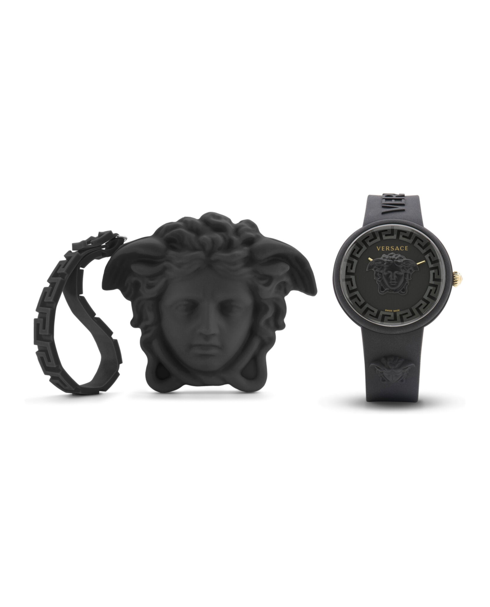 Versace Womens Black 39mm Strap Fashion Watch
