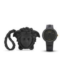 Versace Womens Black 39mm Strap Fashion Watch