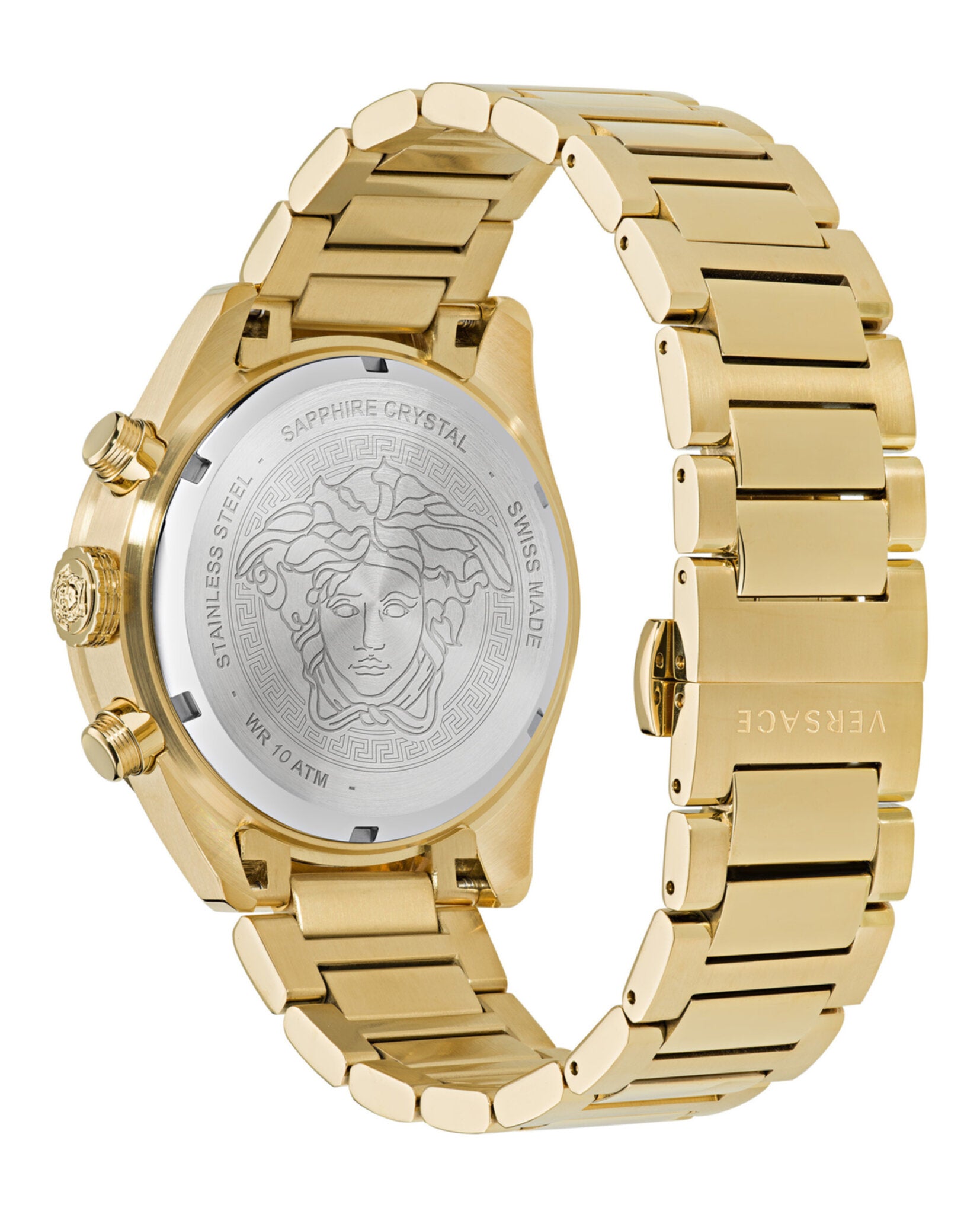 Versace Versace Mens  IP Yellow Gold 43mm Bracelet Fashion Watch