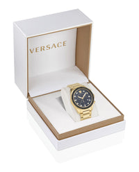 Versace Versace Mens  IP Yellow Gold 43mm Bracelet Fashion Watch