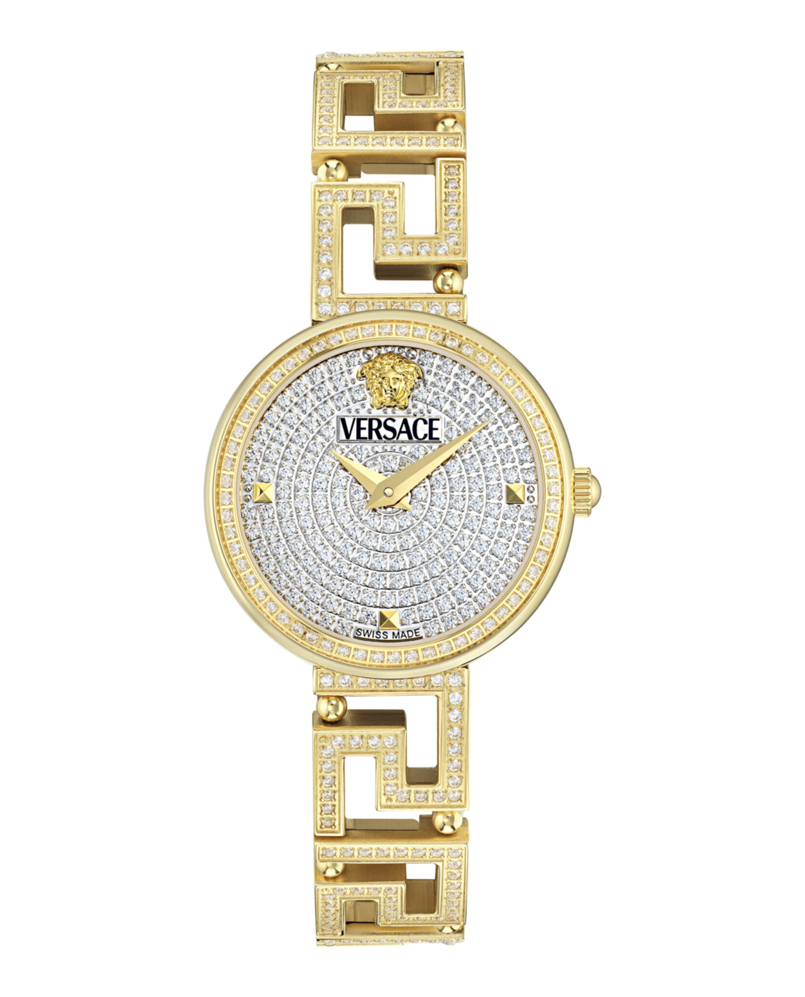 Versace Womens Gold 28mm Bracelet Fashion Watch