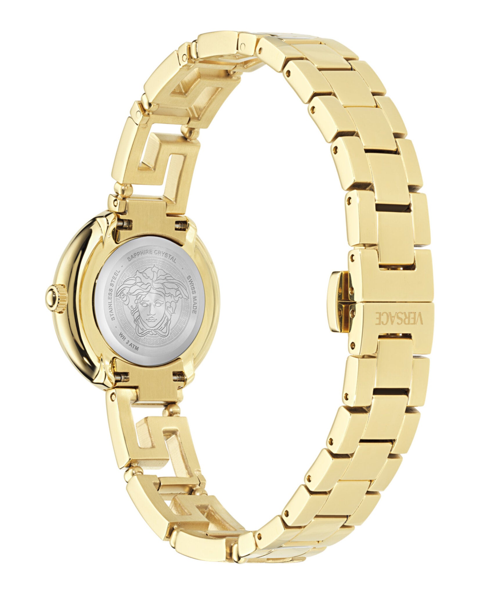 Versace Womens Gold 28mm Bracelet Fashion Watch