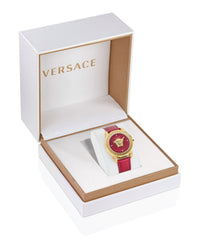 Versace Womens Gold 38mm Strap Fashion Watch
