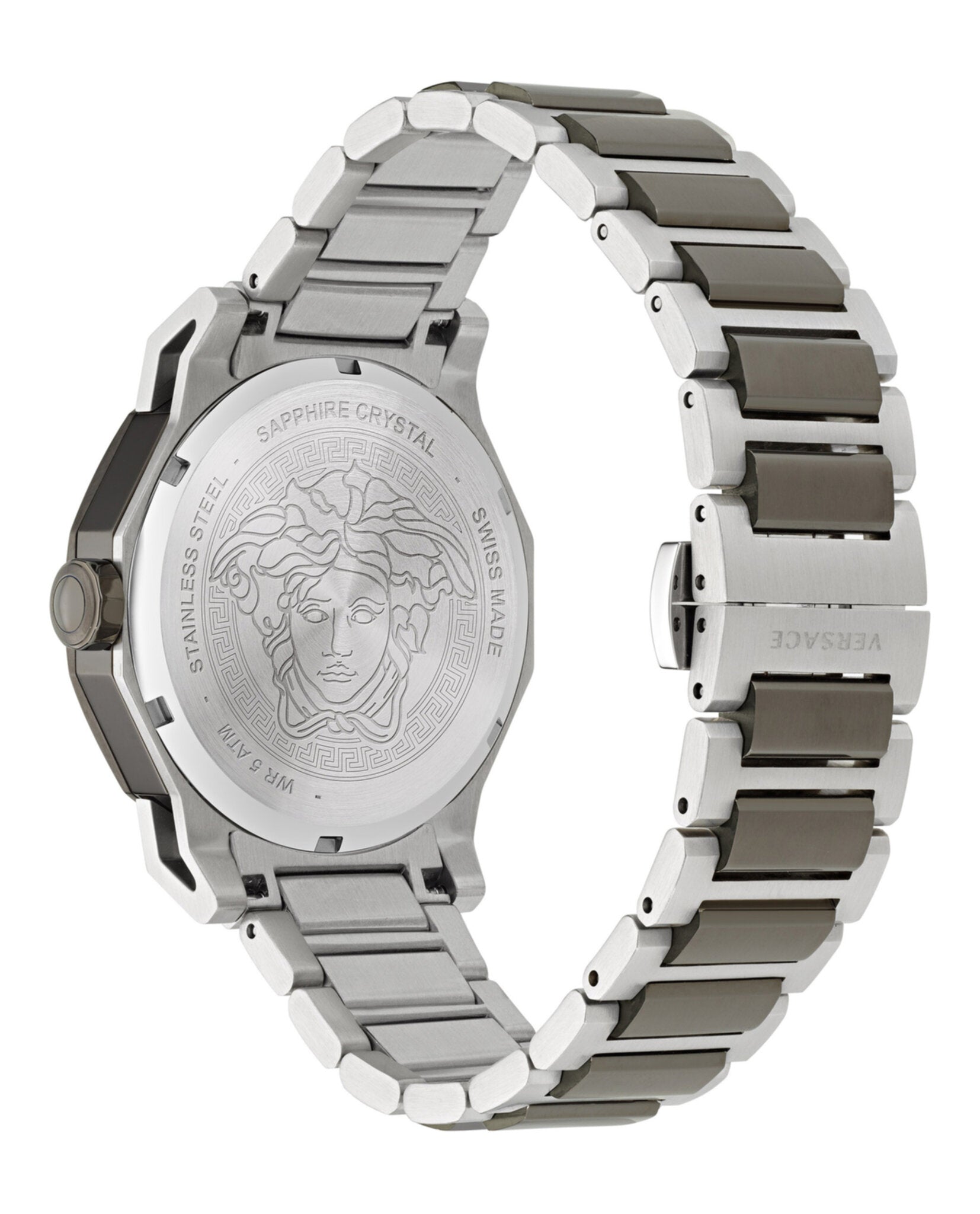 Versace Womens Medusa Deco Gun 38mm Bracelet Fashion Watch