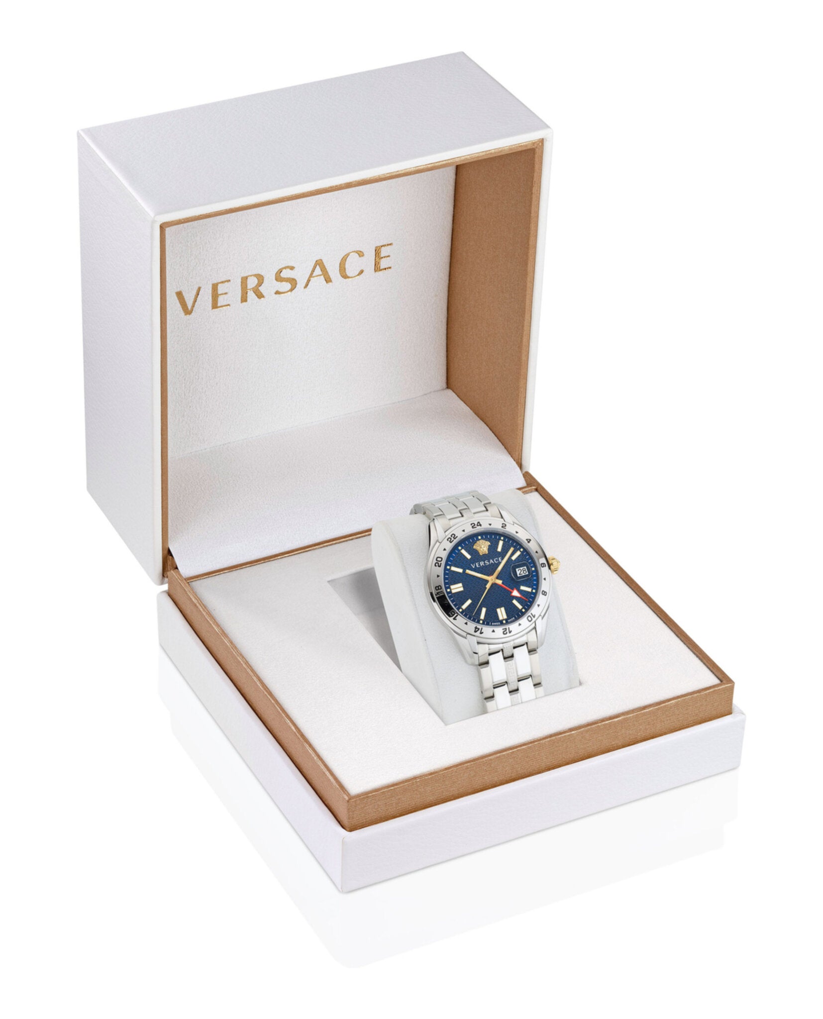 Versace Mens Greca Time 41mm Strap Fashion Watch