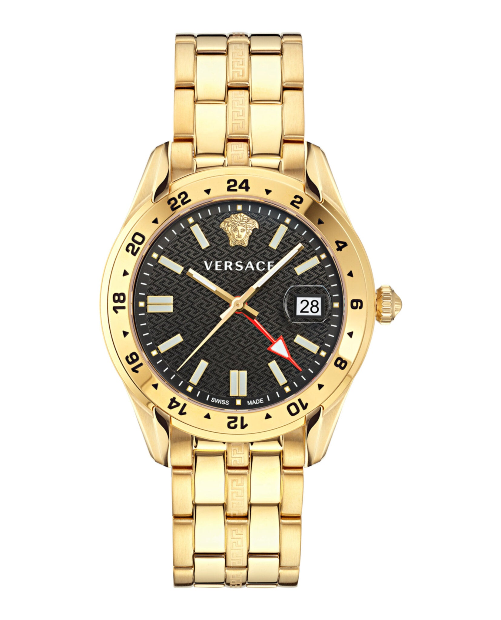 Versace Mens Greca Time 41mm Strap Fashion Watch