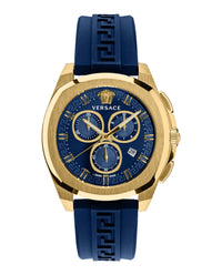 Versace Versace Mens  Gold 43mm Strap Fashion Watch