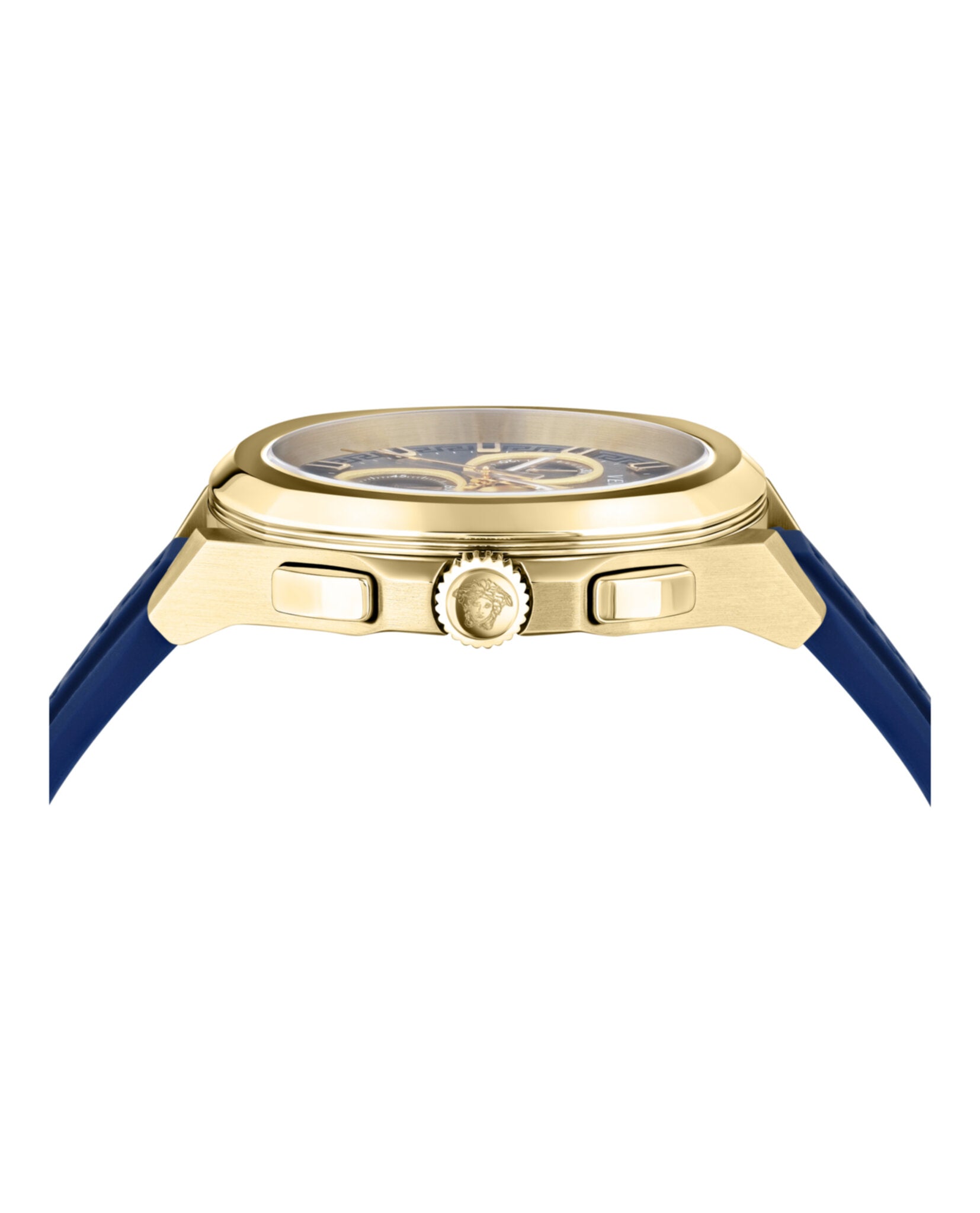 Versace Versace Mens  Gold 43mm Strap Fashion Watch