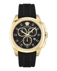 Versace Mens Versace Geo Chrono 43mm Strap Fashion Watch