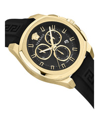 Versace Mens Versace Geo Chrono 43mm Strap Fashion Watch