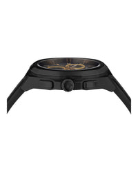 Versace Versace Mens  Black 43mm Strap Fashion Watch