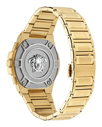 Versace Mens Gold 45mm Bracelet Fashion Watch