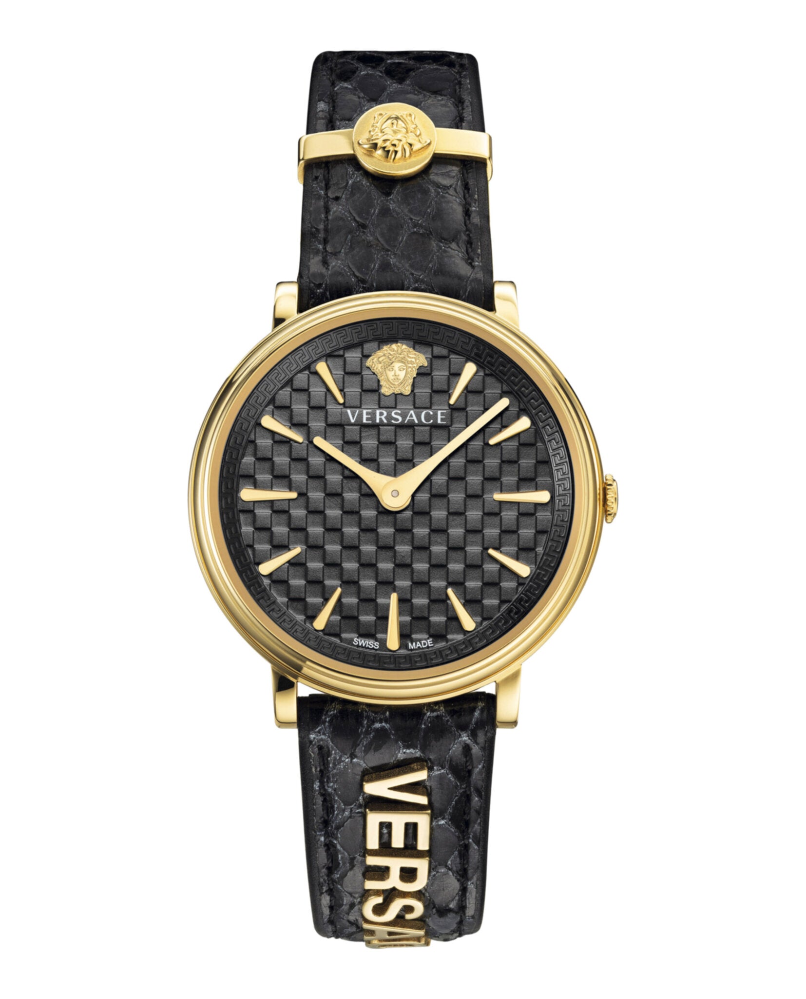 Versace Womens Gold 38mm Strap Fashion Watch