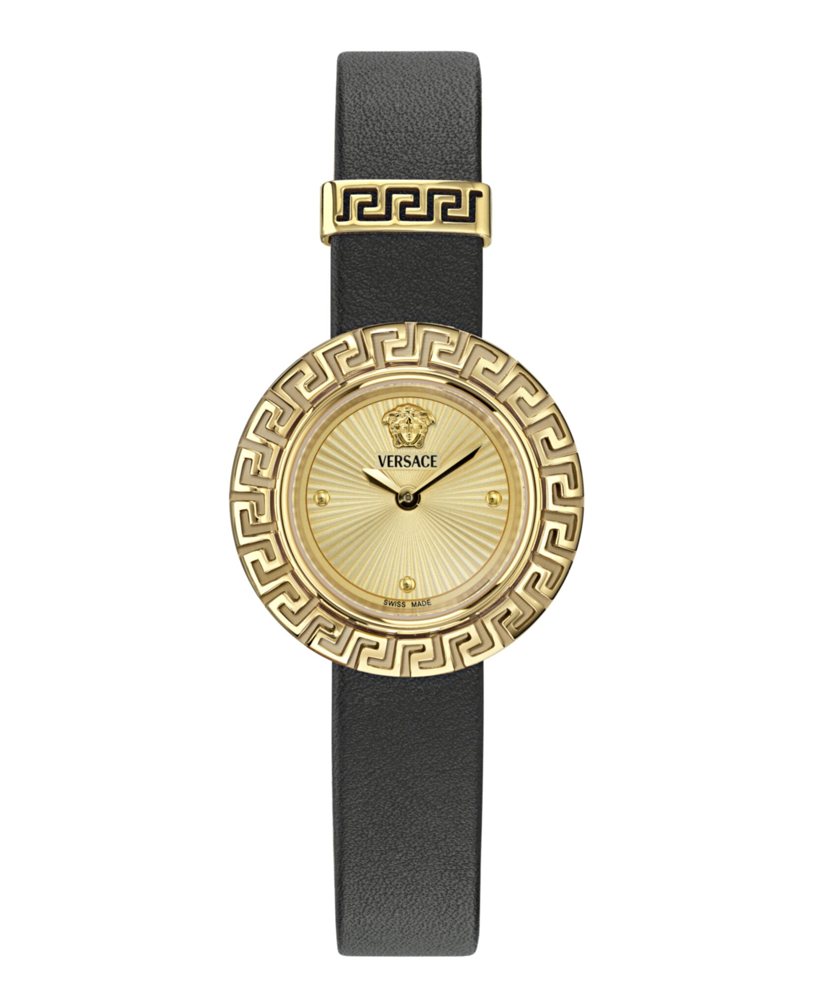 Versace Womens Gold 28mm Strap Fashion Watch