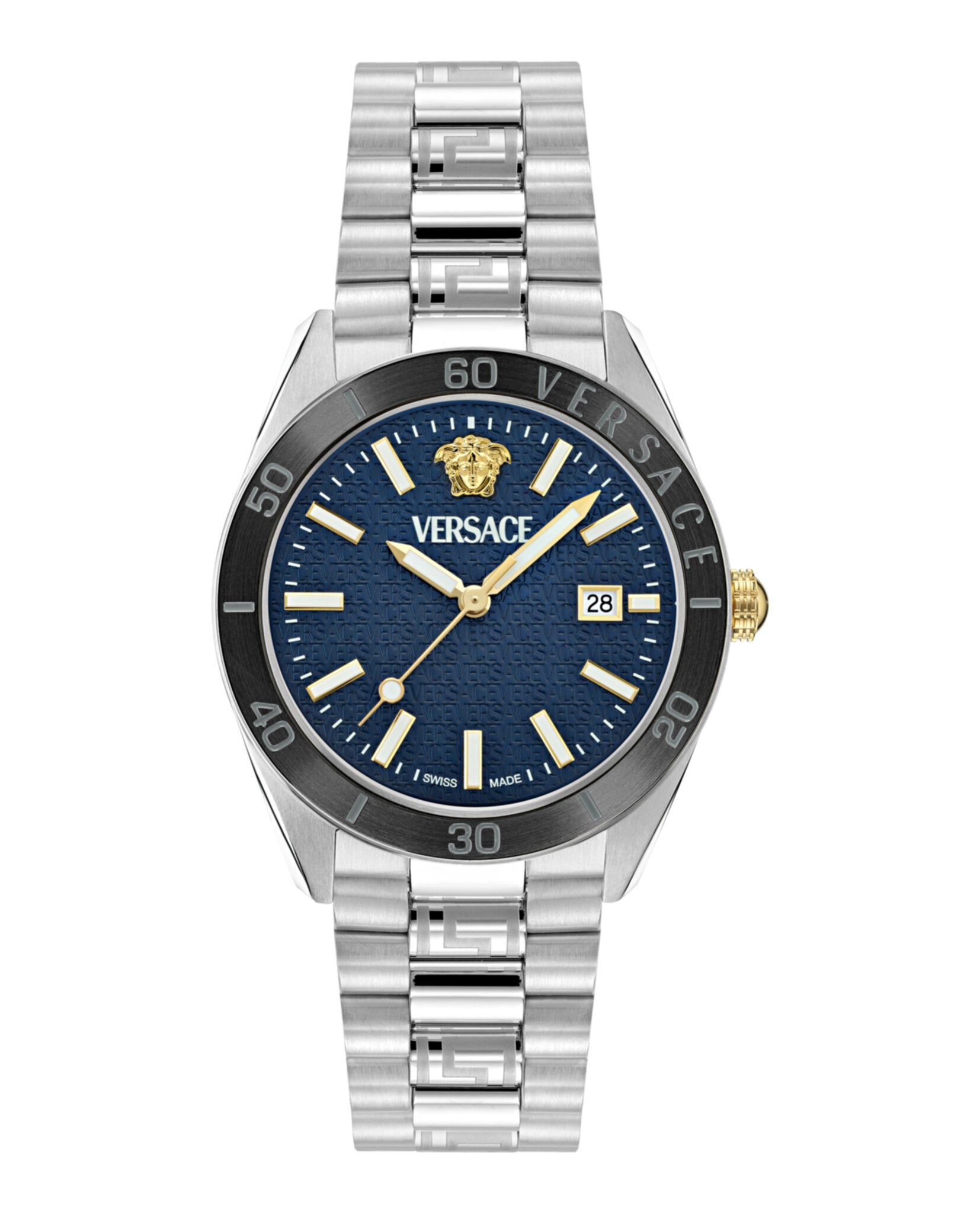 Versace Mens 42mm Bracelet Fashion Watch