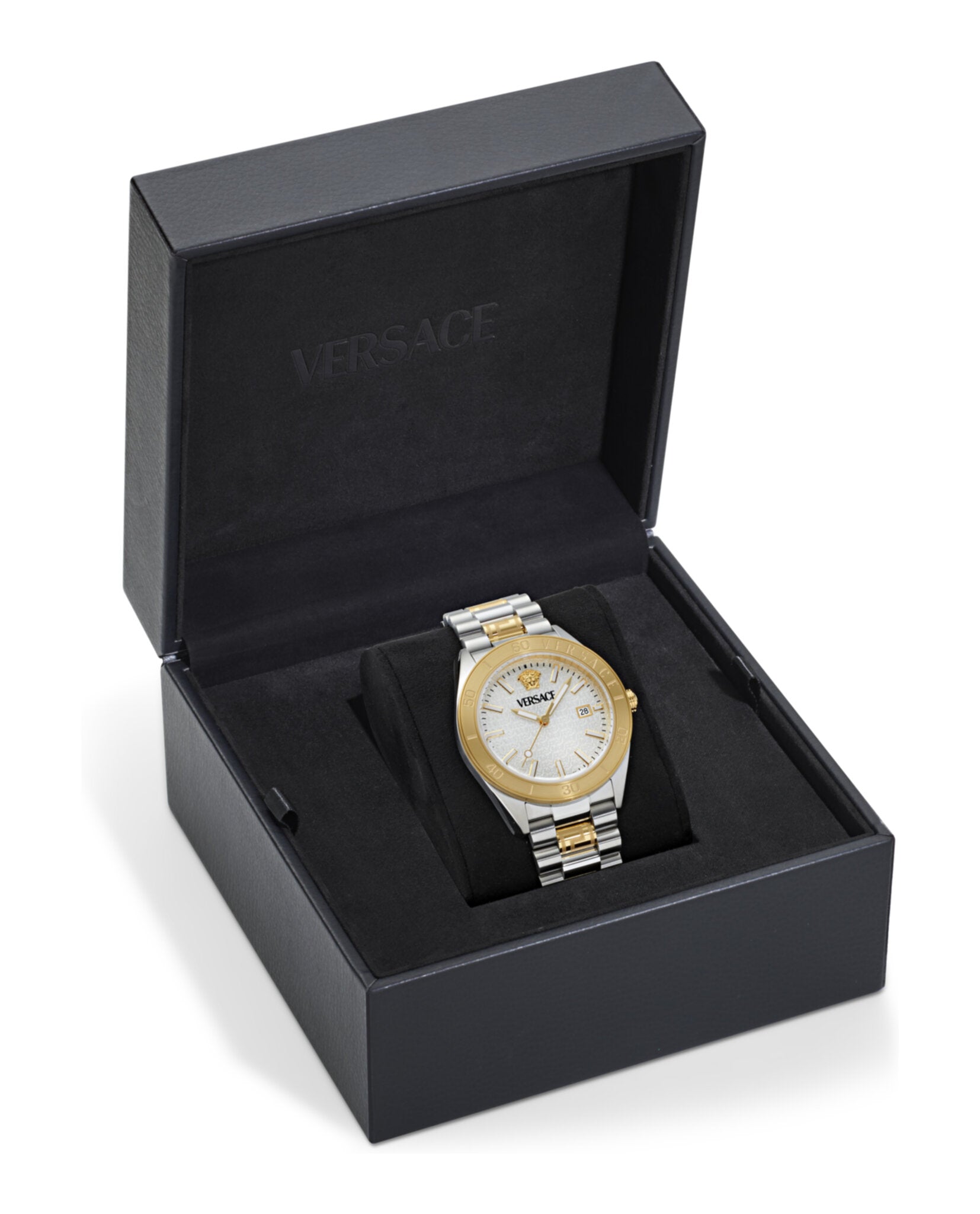 Versace Versace Mens  Two Tone 42mm Bracelet Fashion Watch