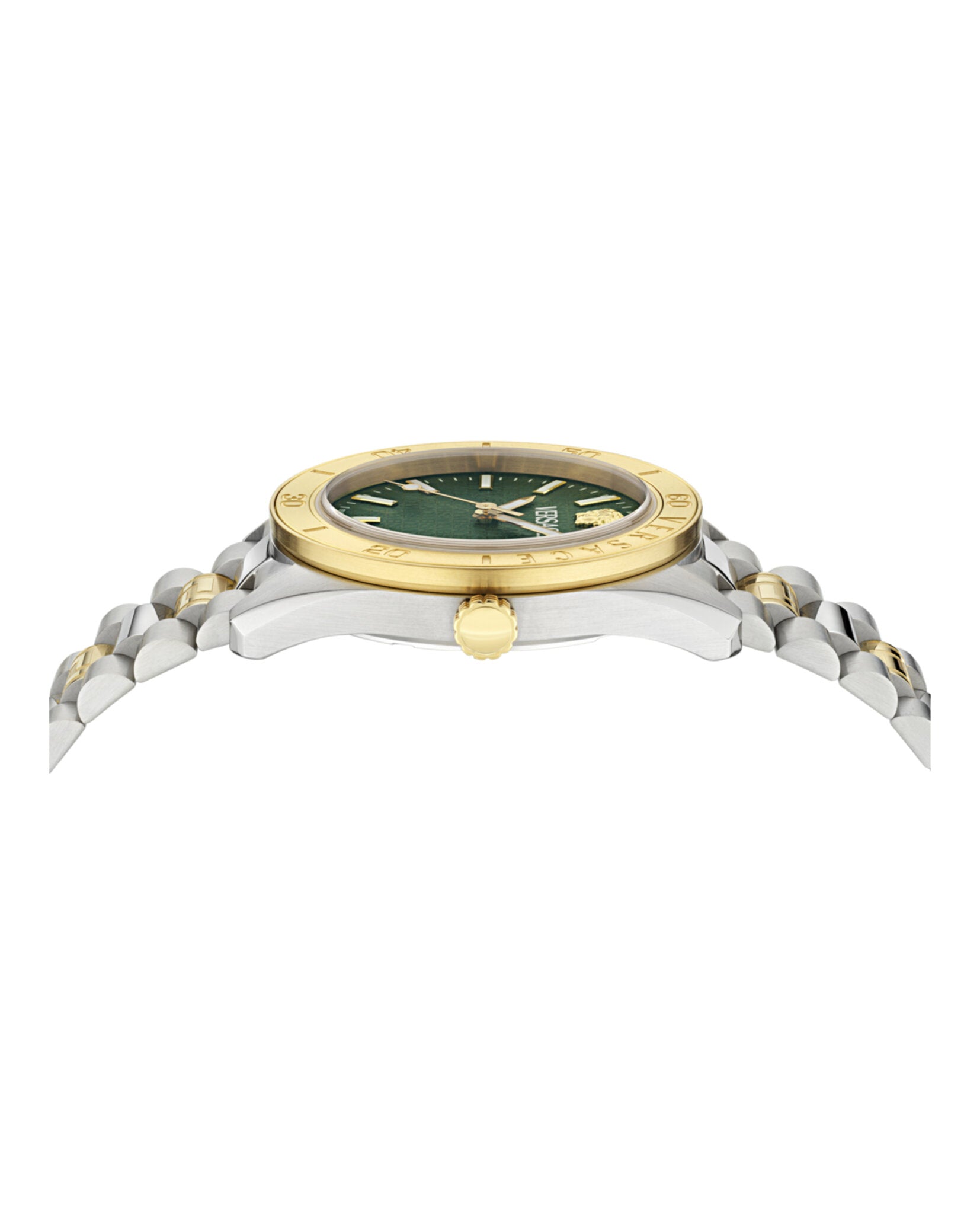 Versace Mens Two Tone 42mm Bracelet Fashion Watch