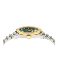 Versace Mens Two Tone 42mm Bracelet Fashion Watch