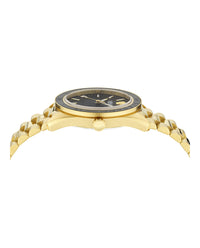 Versace Mens Gold 42mm Bracelet Fashion Watch