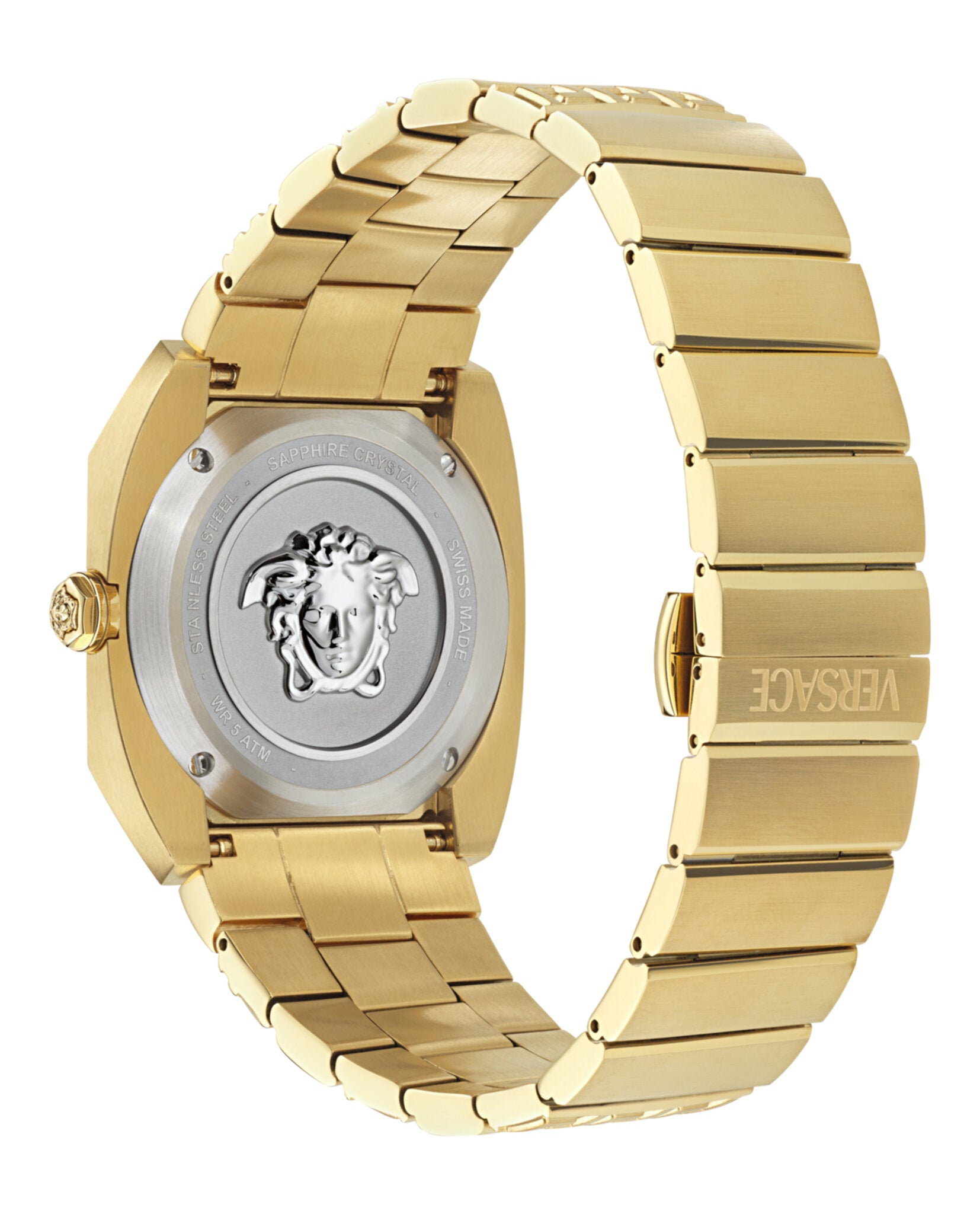 Versace Versace Mens  Gold 41.5mm Bracelet Fashion Watch