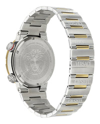 Versace Mens Two Tone 43mm Bracelet Fashion Watch