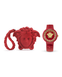 Versace Versace Womens  Red 39mm Strap Fashion Watch