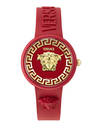 Versace Versace Womens  Red 39mm Strap Fashion Watch