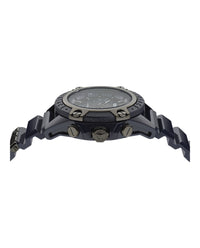Versace Versace Mens  Blue 44mm Strap Fashion Watch