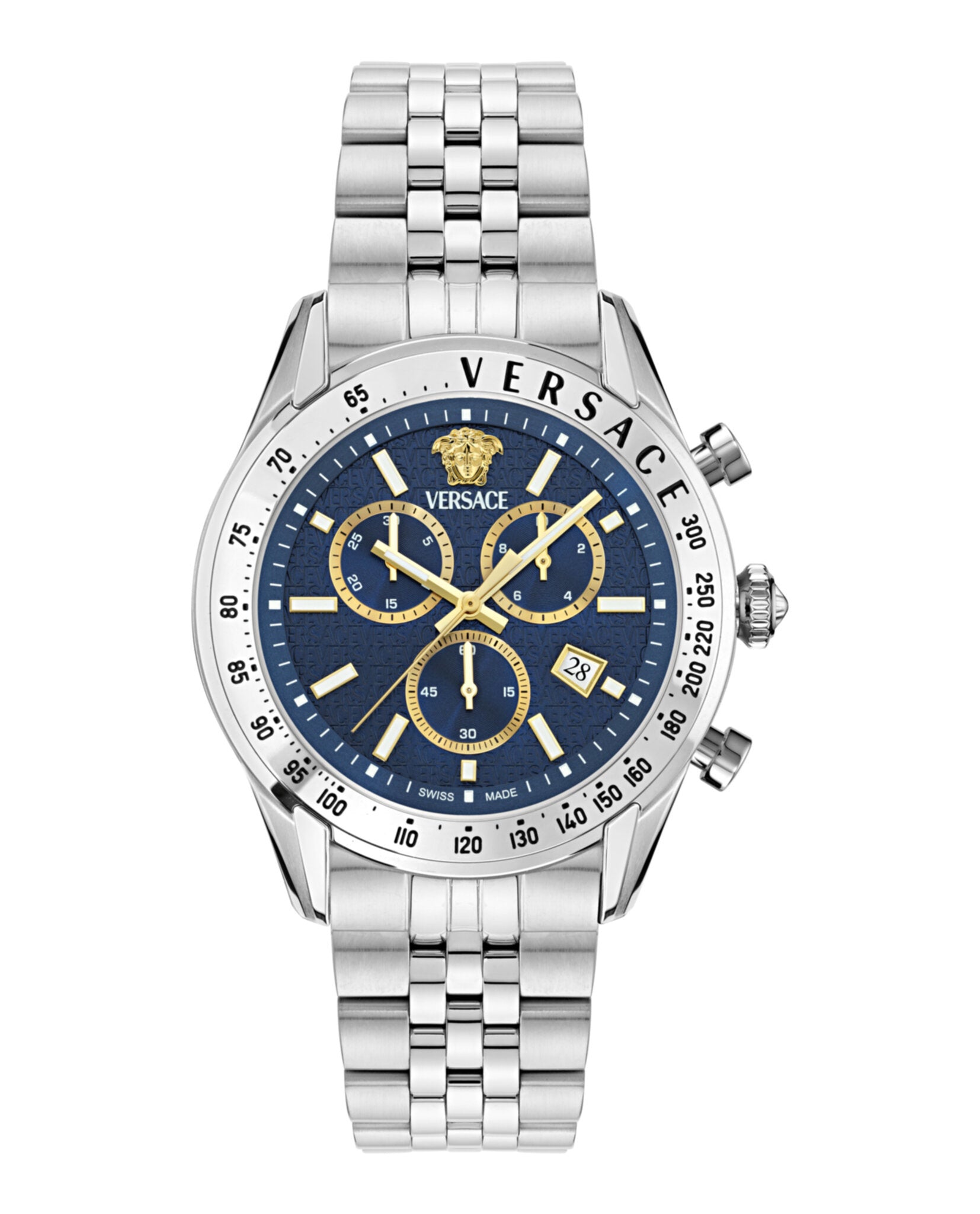 Versace Mens 44mm Bracelet Fashion Watch