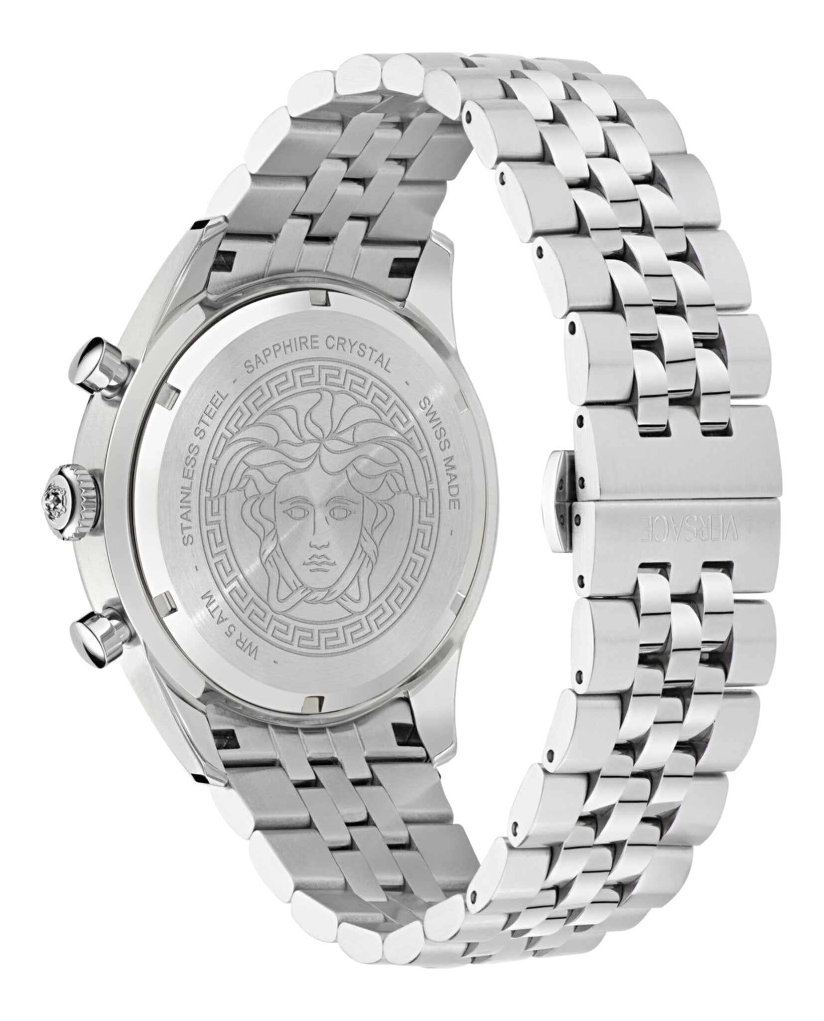Versace Mens 44mm Bracelet Fashion Watch