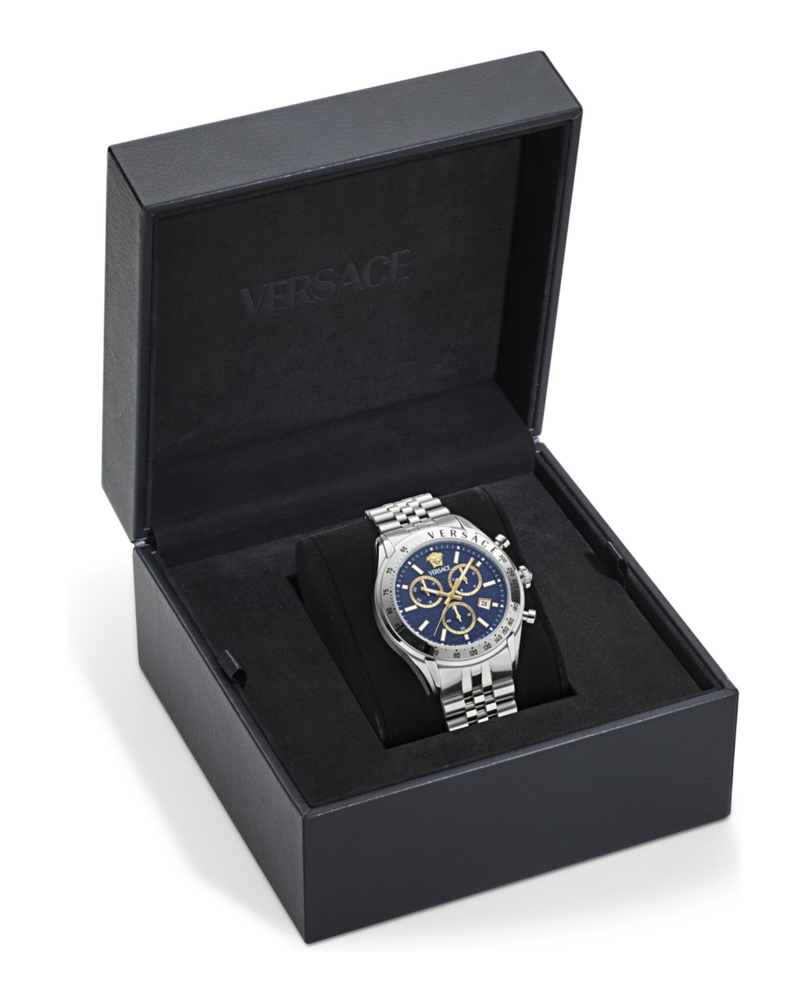 Versace Mens 44mm Bracelet Fashion Watch