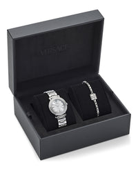 Versace Womens Stainless Steel 35mm Bracelet Fashion Watch