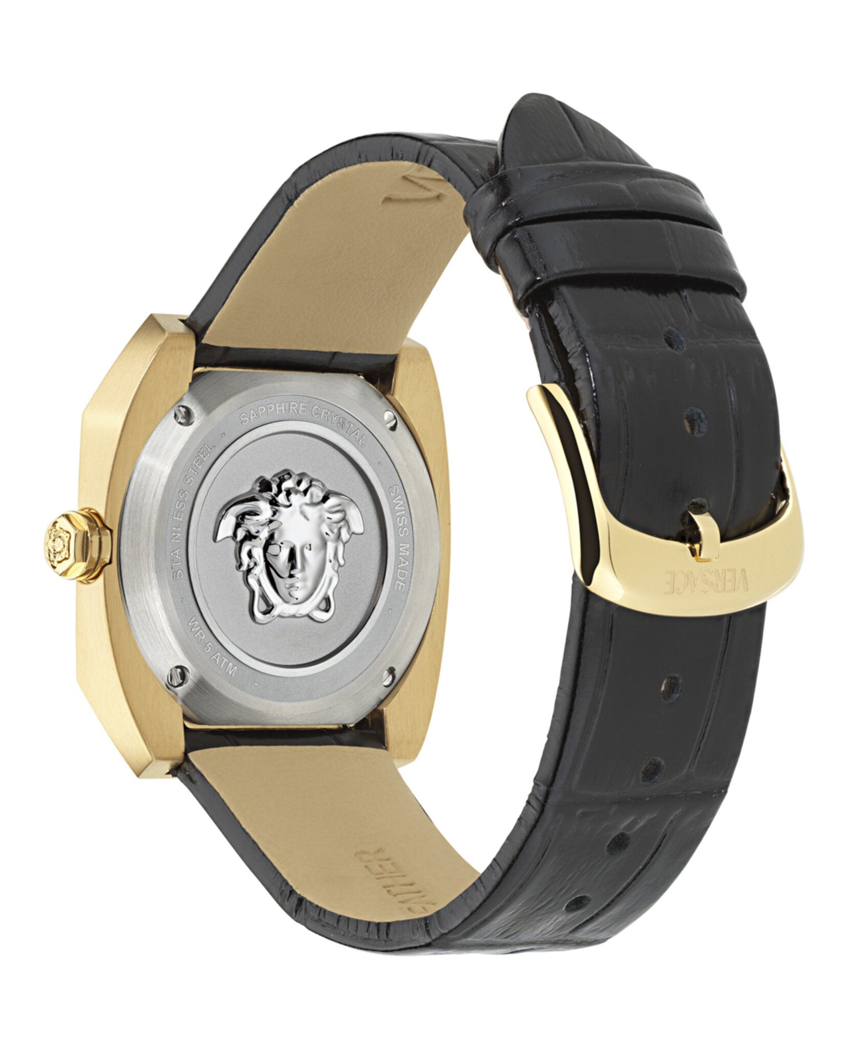 Versace Versace Womens  Gold 35mm Strap Fashion Watch