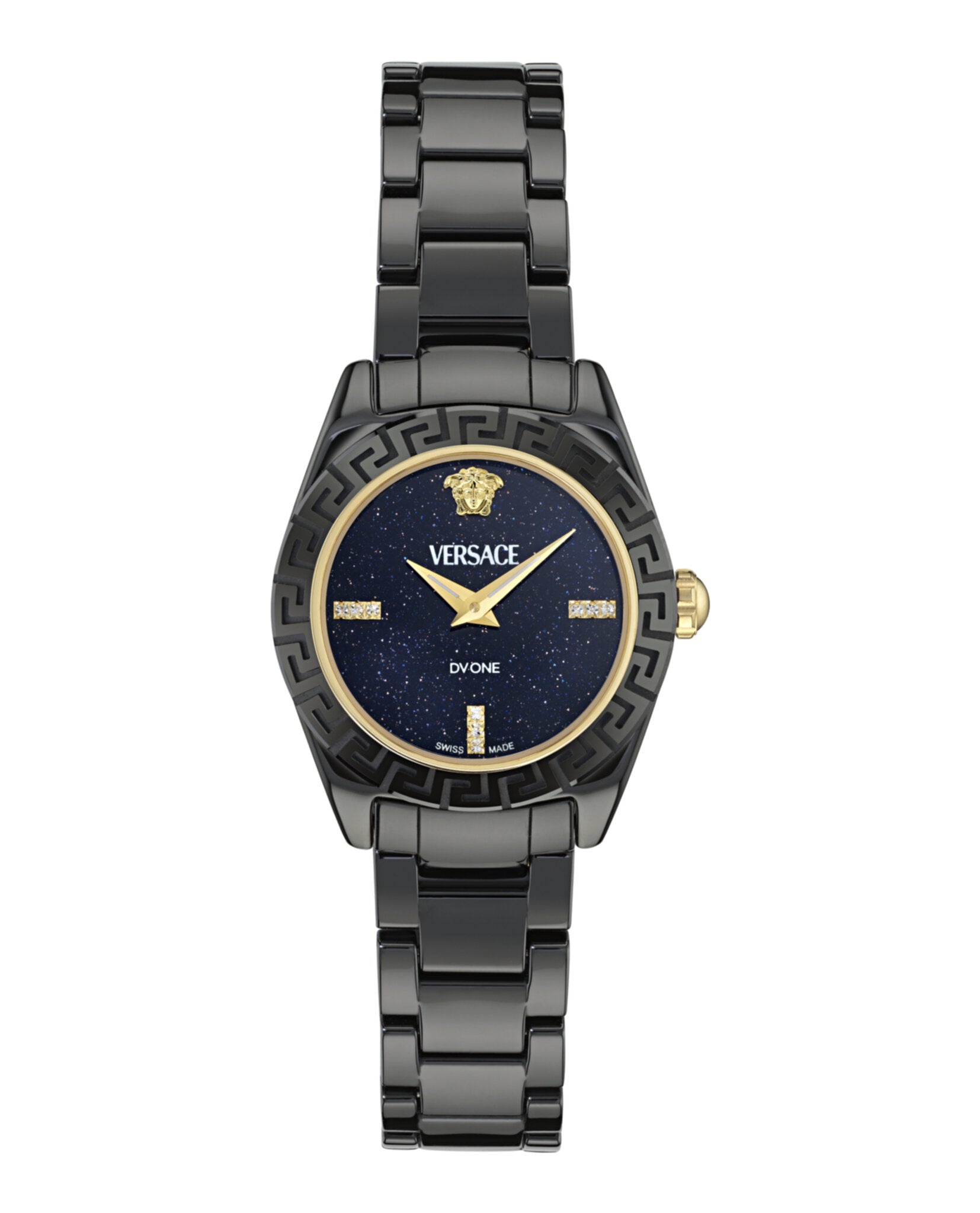 Versace Versace Womens  Black 28mm Bracelet Fashion Watch