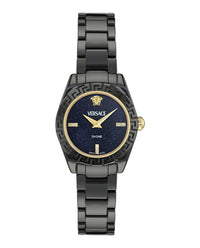Versace Versace Womens  Black 28mm Bracelet Fashion Watch