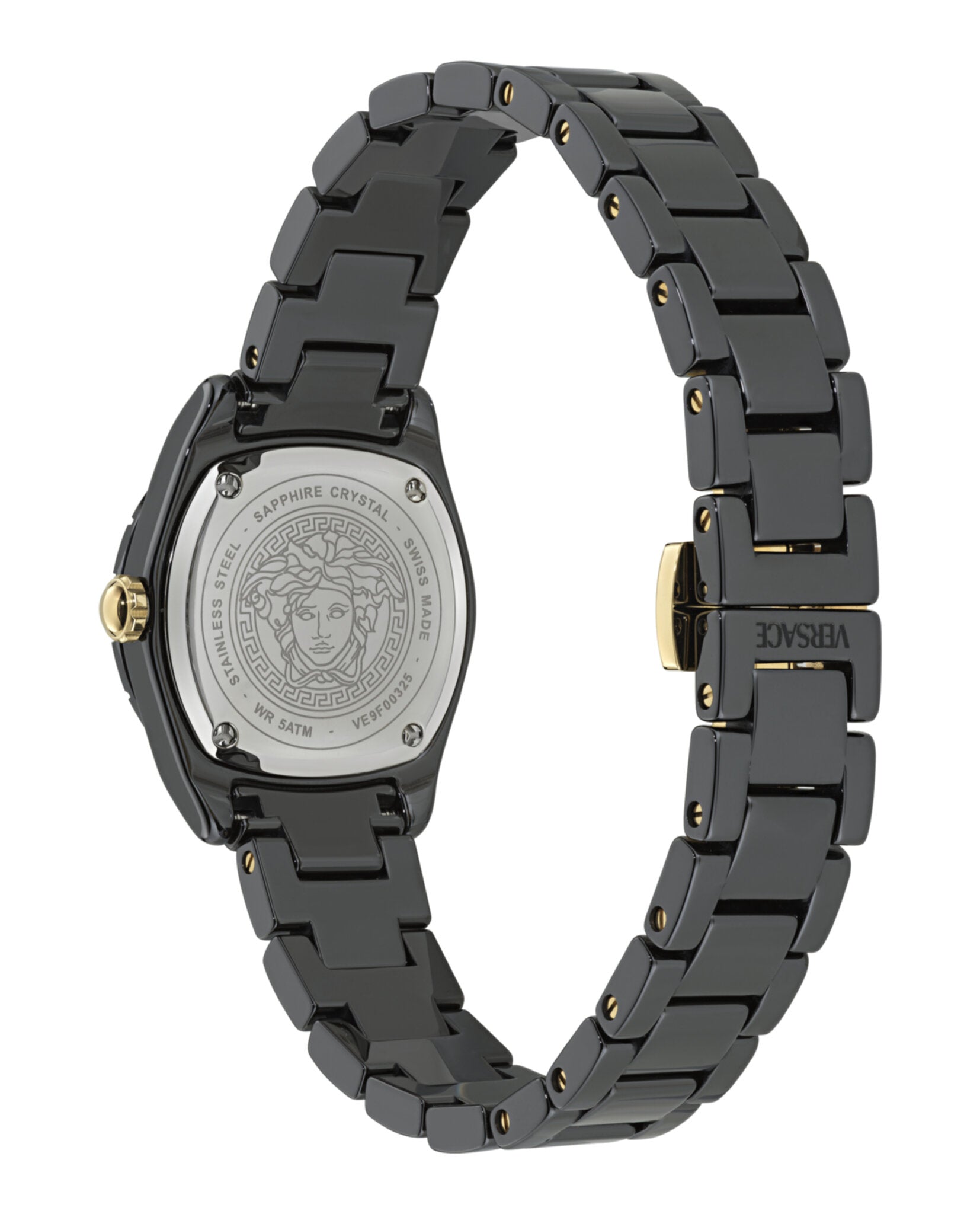 Versace Versace Womens  Black 28mm Bracelet Fashion Watch
