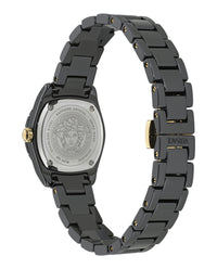 Versace Versace Womens  Black 28mm Bracelet Fashion Watch
