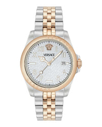 Versace Mens Two Tone 41mm Bracelet Fashion Watch