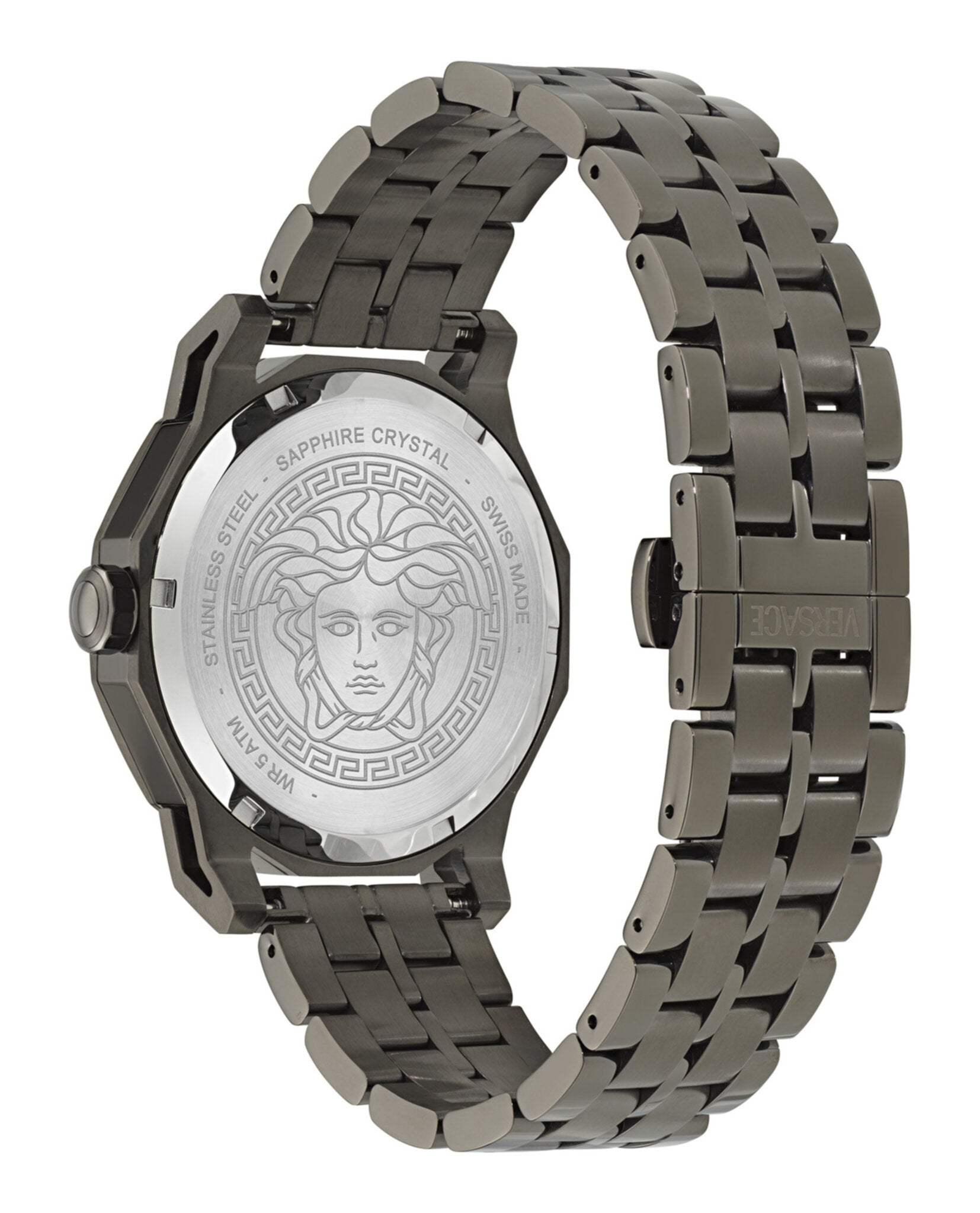 Versace Versace Mens  Gun 43mm Bracelet Fashion Watch