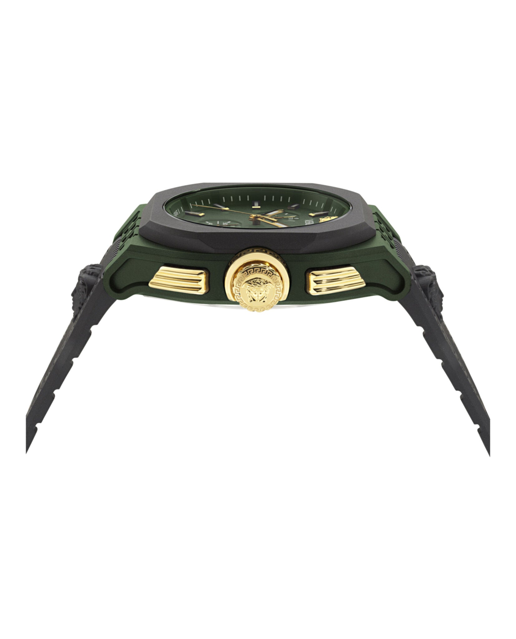 Versace Mens Green 44mm Strap Fashion Watch