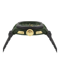 Versace Mens Green 44mm Strap Fashion Watch