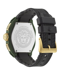 Versace Mens Green 44mm Strap Fashion Watch