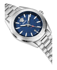 Versace Mens Stainless Steel 42mm Bracelet Fashion Watch