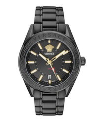 Versace Mens Black 42mm Bracelet Fashion Watch