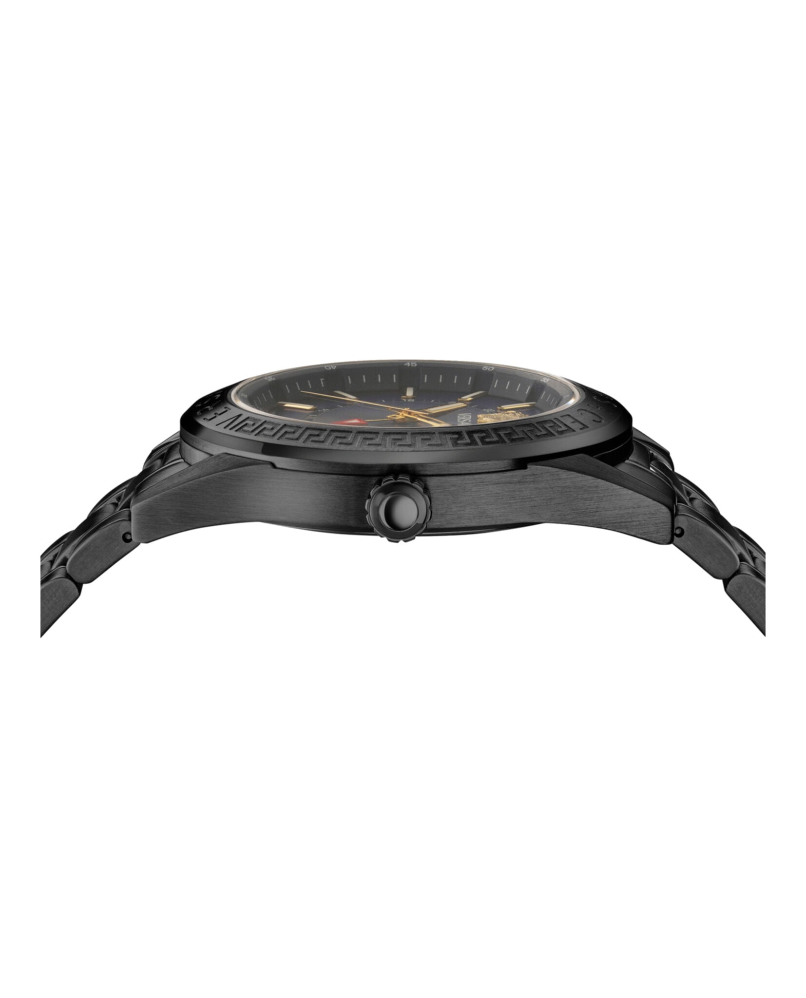 Versace Mens Black 42mm Bracelet Fashion Watch