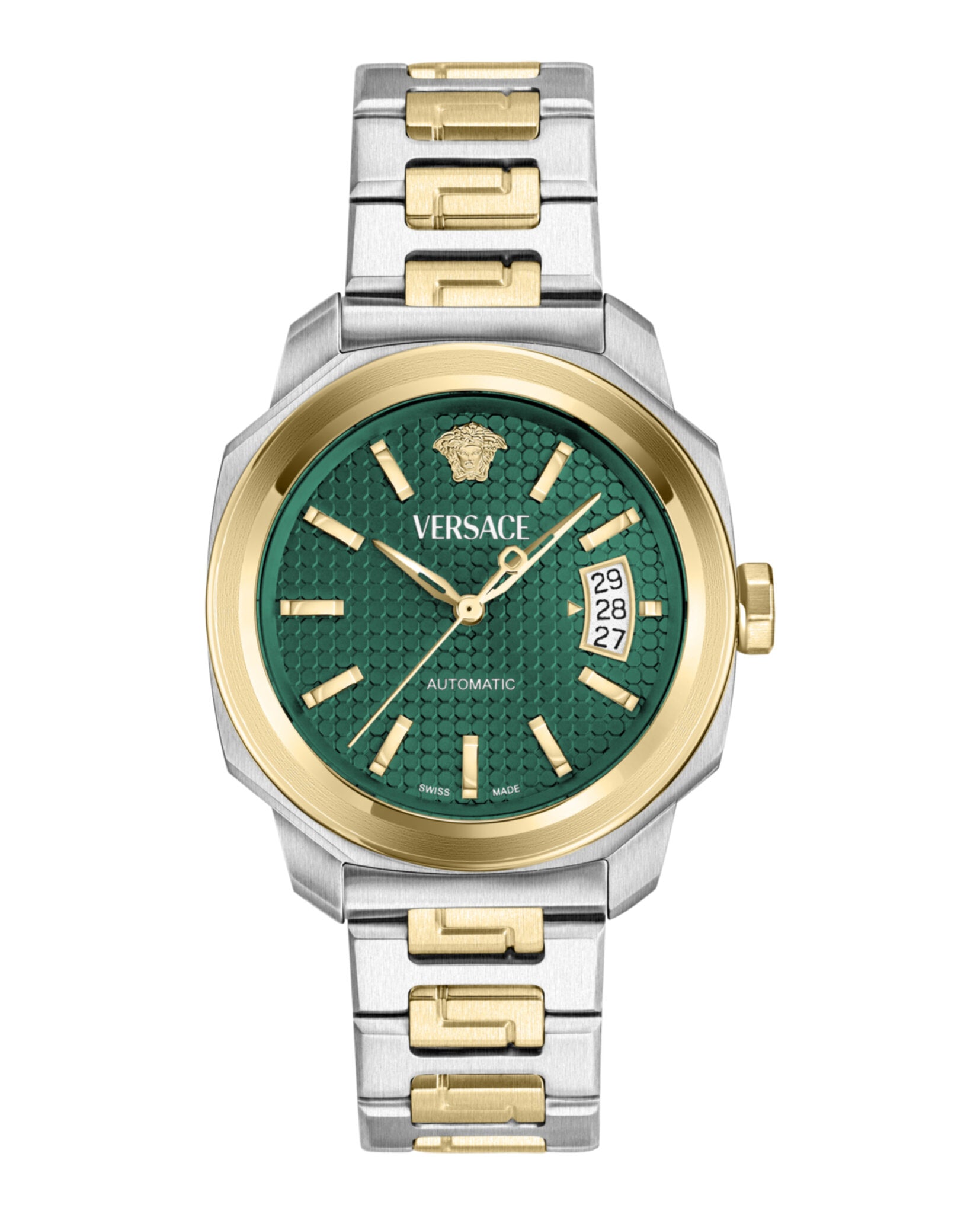 Versace Mens Two Tone 42mm Bracelet Fashion Watch