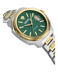 Versace Mens Two Tone 42mm Bracelet Fashion Watch