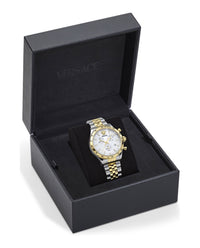 Versace Mens Two Tone 40mm Bracelet Fashion Watch